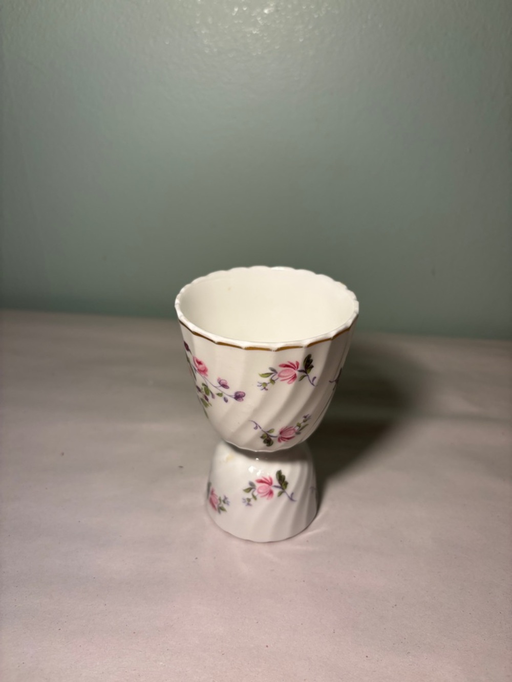 Vintage Adderley Fine Bone China Double Egg Cup “Fragrance” Pattern